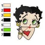 Betty Boop 21 Embroidery Design